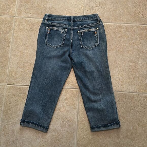 Christopher & Banks Blue Cropped Jeans - Picture 4 of 5